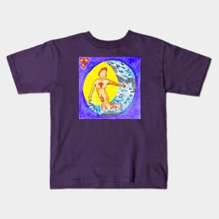 Cosmic Sacred Masculine Kids T-Shirt